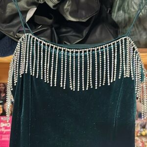 Green Velvet Short Mini Homecoming Formal Dress